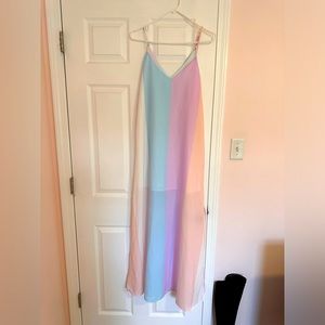Cotton candy maxi dress